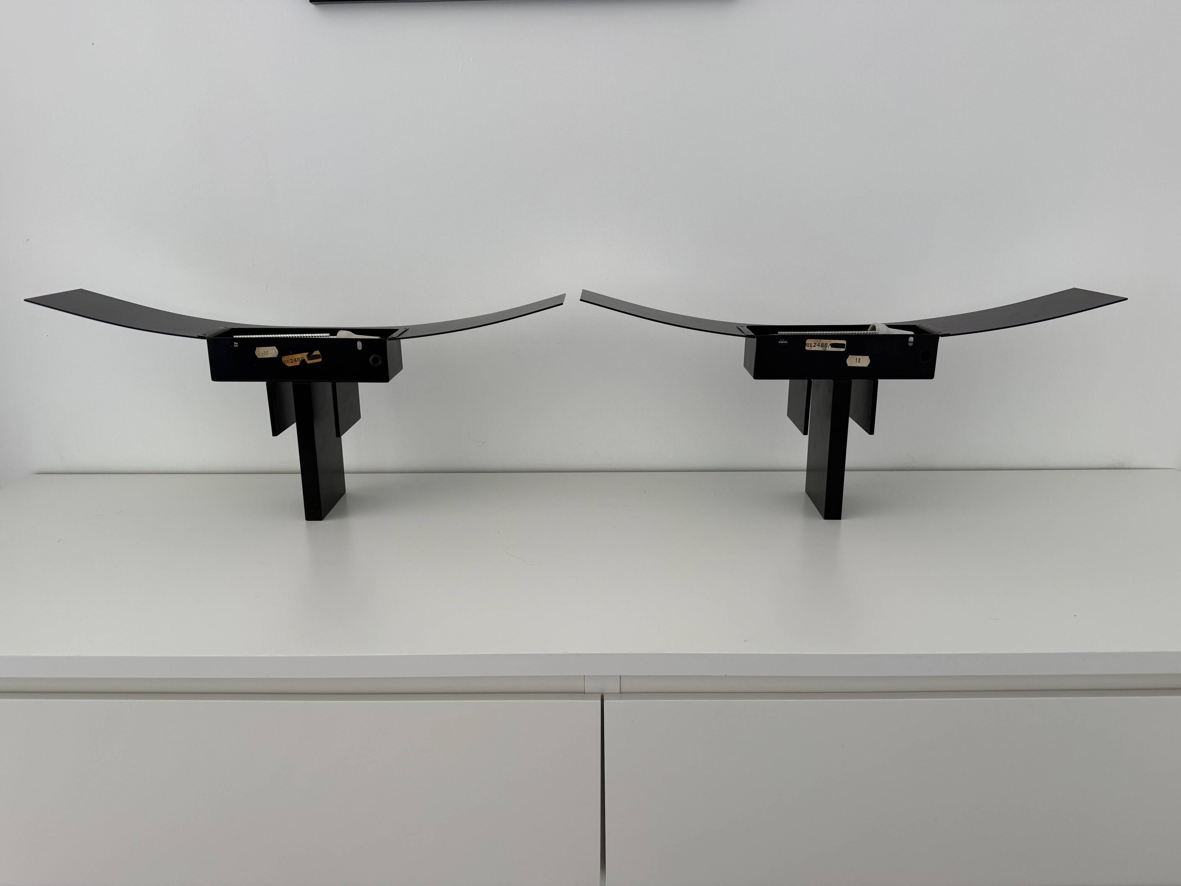 Pair of wall lights jean michel wilmotte 80s design palast starck memphis