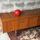 Vintage Scandinavian low sideboard in teak, 1970.
