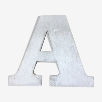 Letter A of large size zinc sign