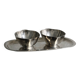 Fixed sauce boats on stainless steel tray