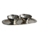 Fixed sauce boats on stainless steel tray