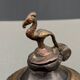 Bronze Inkwell Indian Nineteenth Peacock Bird Decor