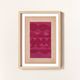 Collage et peinture sur papier ancien - M696 Rose indien - signé Eawy