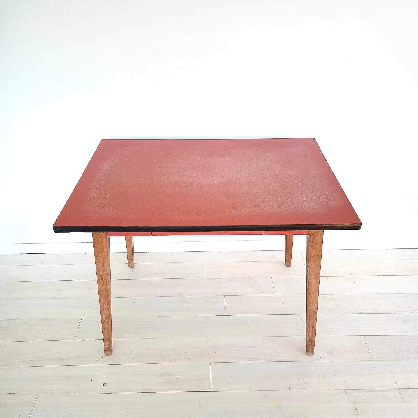 Wood and formica table