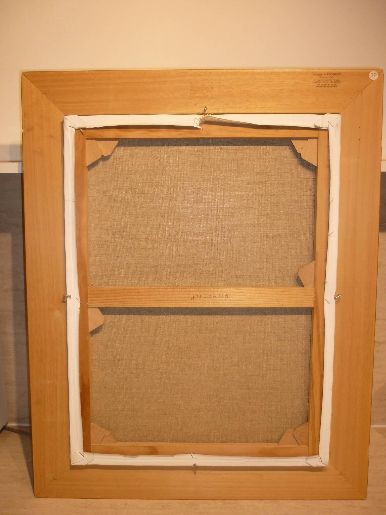 Oil painting on canvas “Hameau” signed Pieronevo