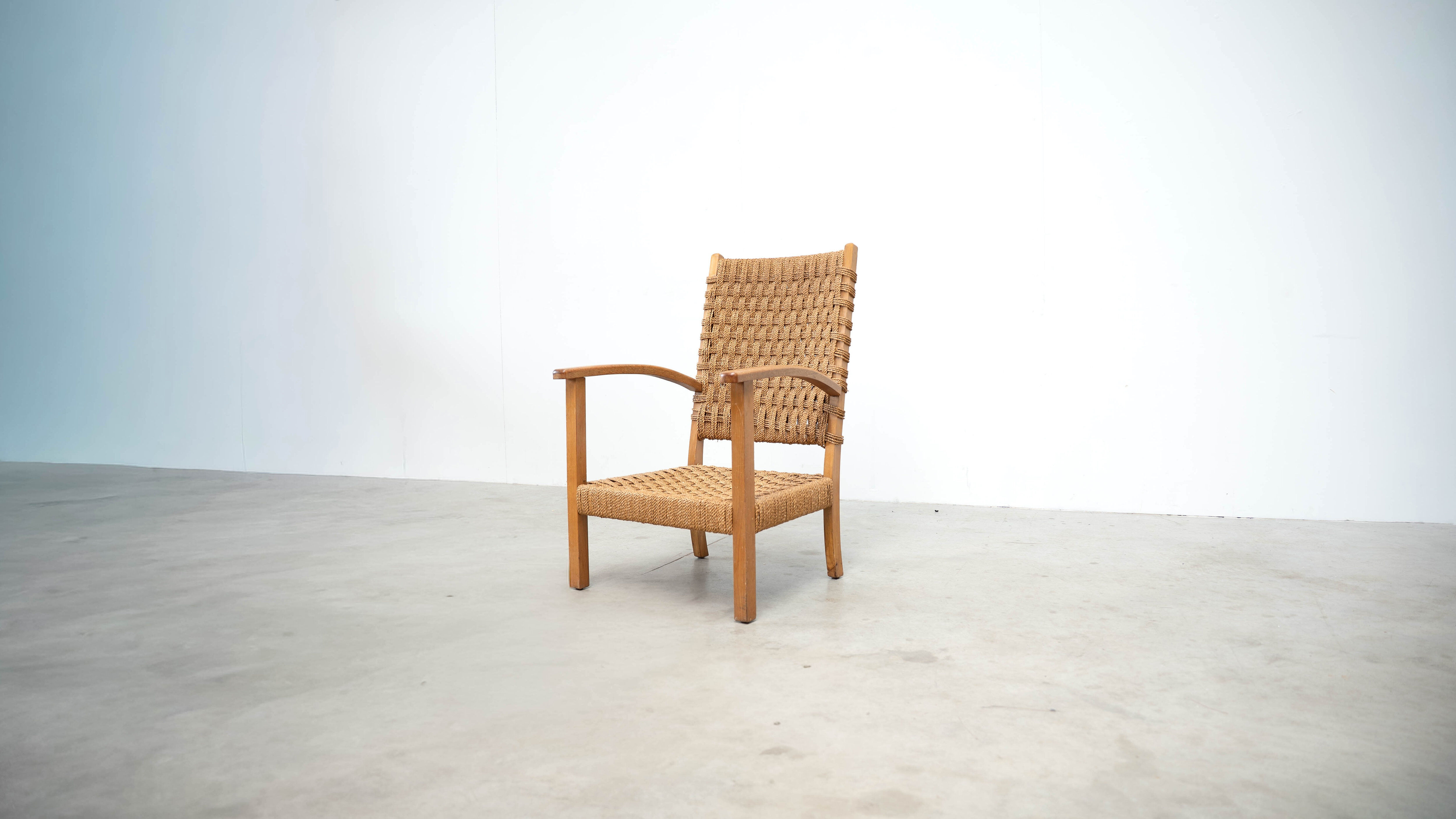 1960s Dutch cord lounge chair