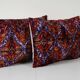 Set of 2 vintage velvet cushion covers 41x61 cm