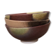Trio ceramic style bowls brown earth