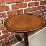Wooden tripod pedestal table