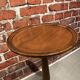 Wooden tripod pedestal table