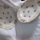 Set of 5 deep plates Luneville model rose.