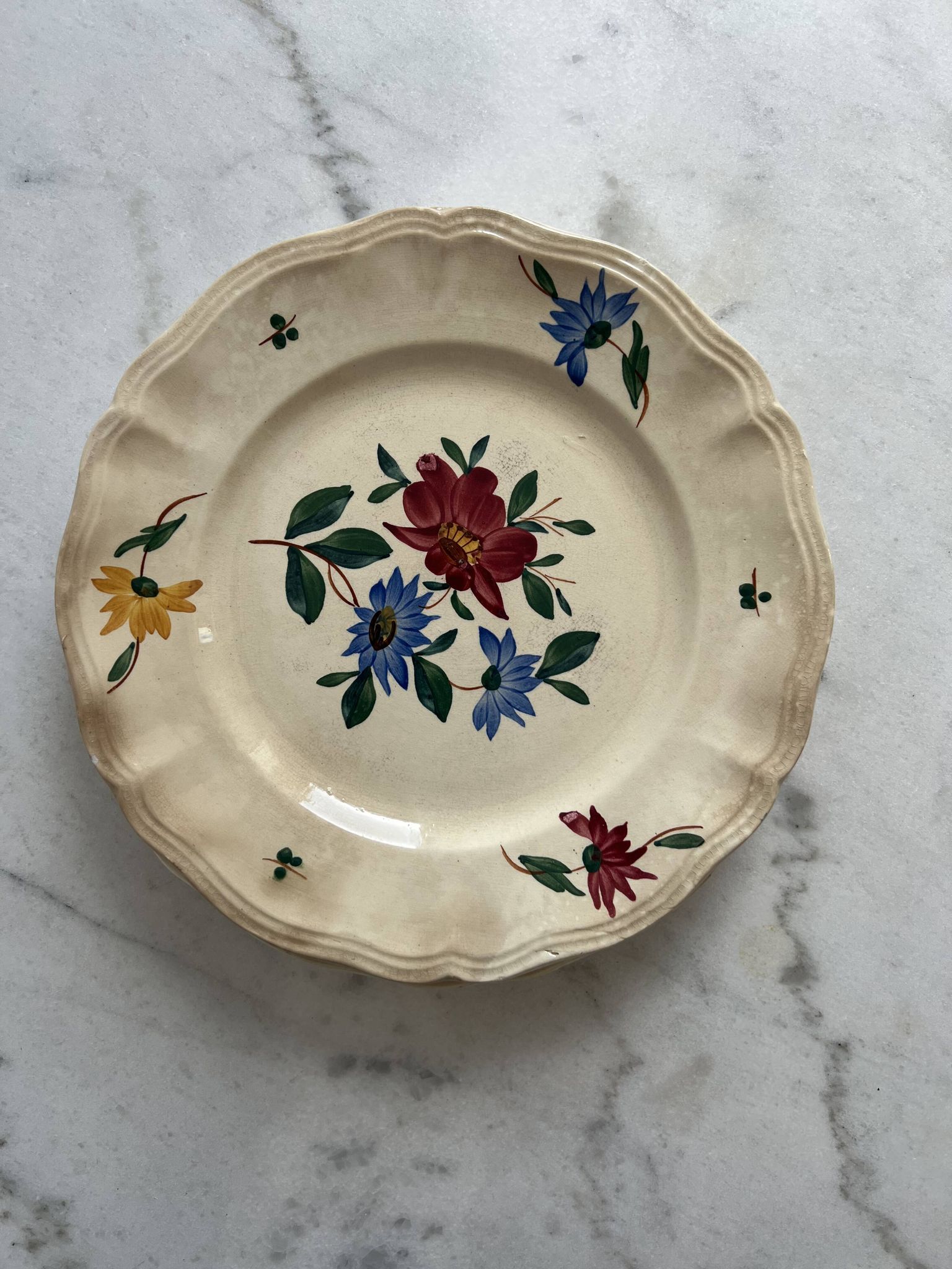Lot de 6 petites assiettes plates Sarreguemines