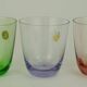 6 mid century GLASSES 1950s 60s colored glass WMF crystal glass