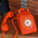 Vintage orange dial phone