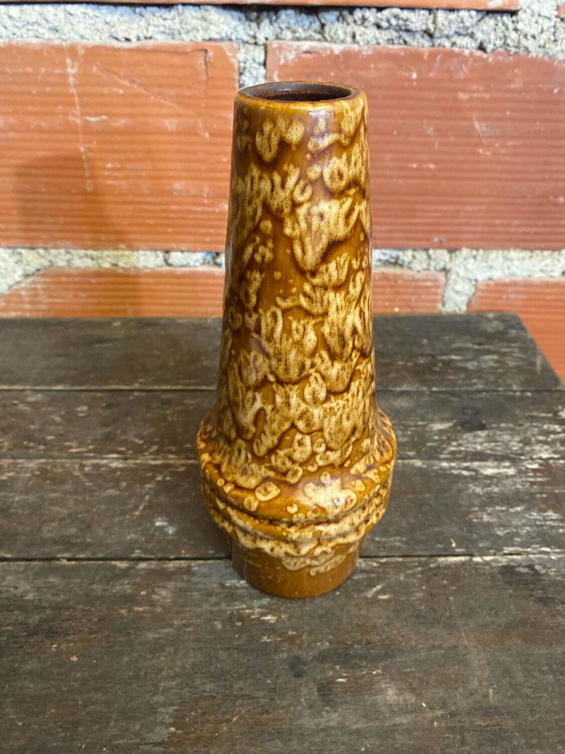 Brown ceramic vase West Germany, 1960s