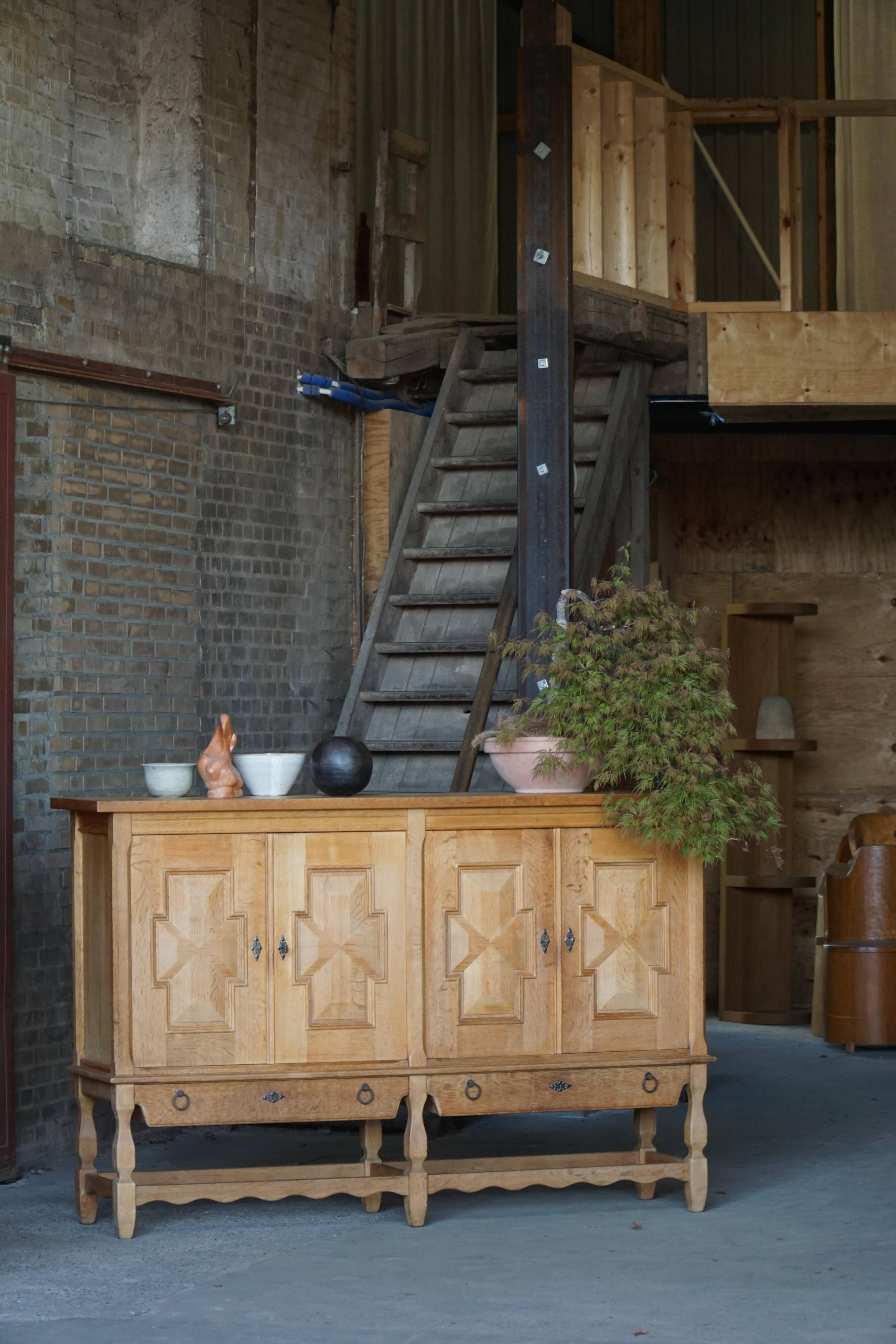 Henning Kjærnulf, buffet in oak, mid-century Danish, Nyrup Møbelfabrik, 1960s