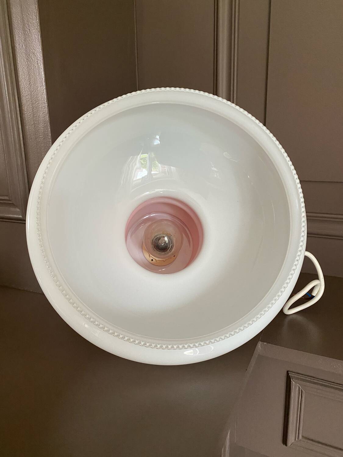 Vintage opaline pendant light