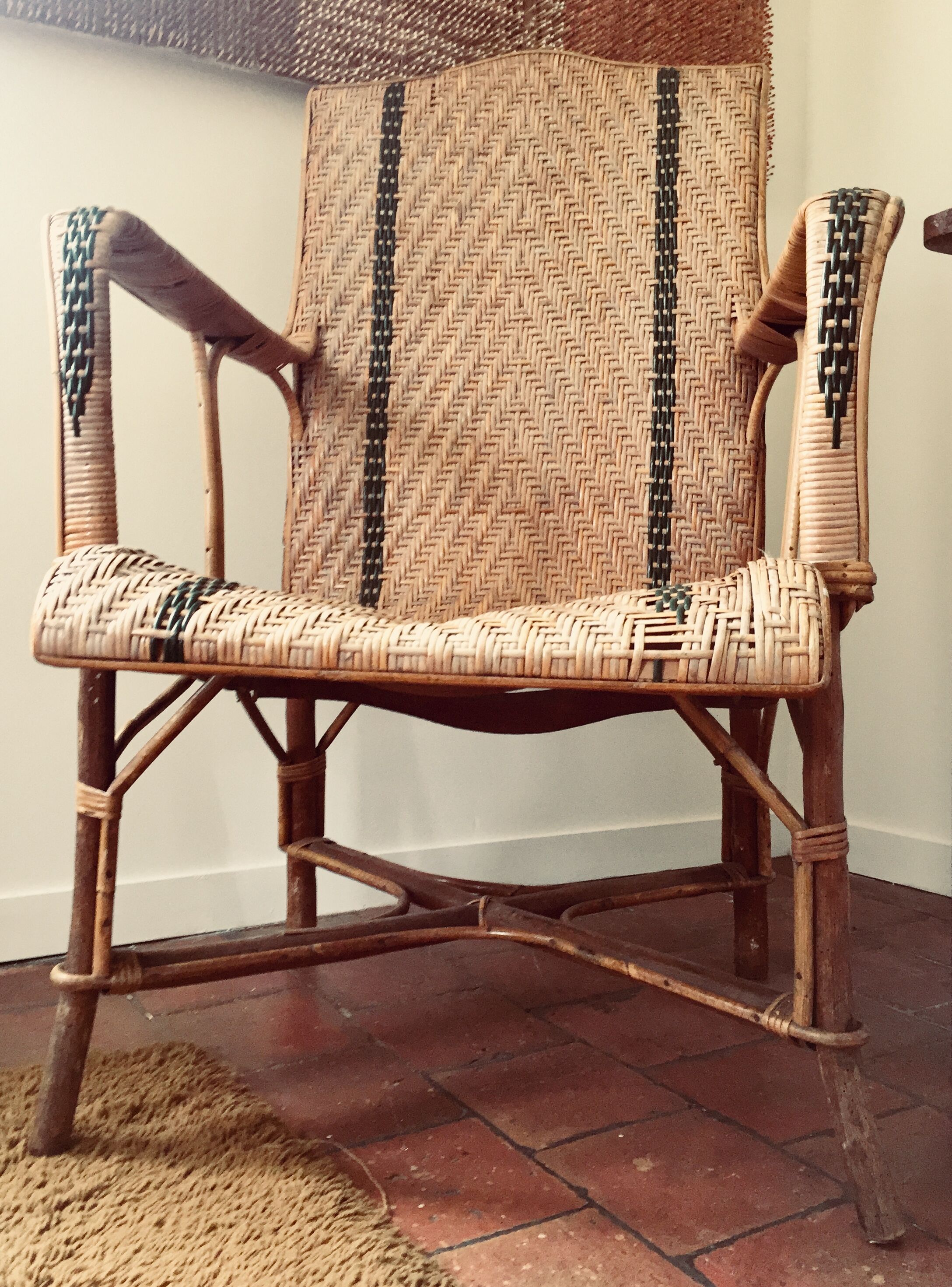 Wicker armchair