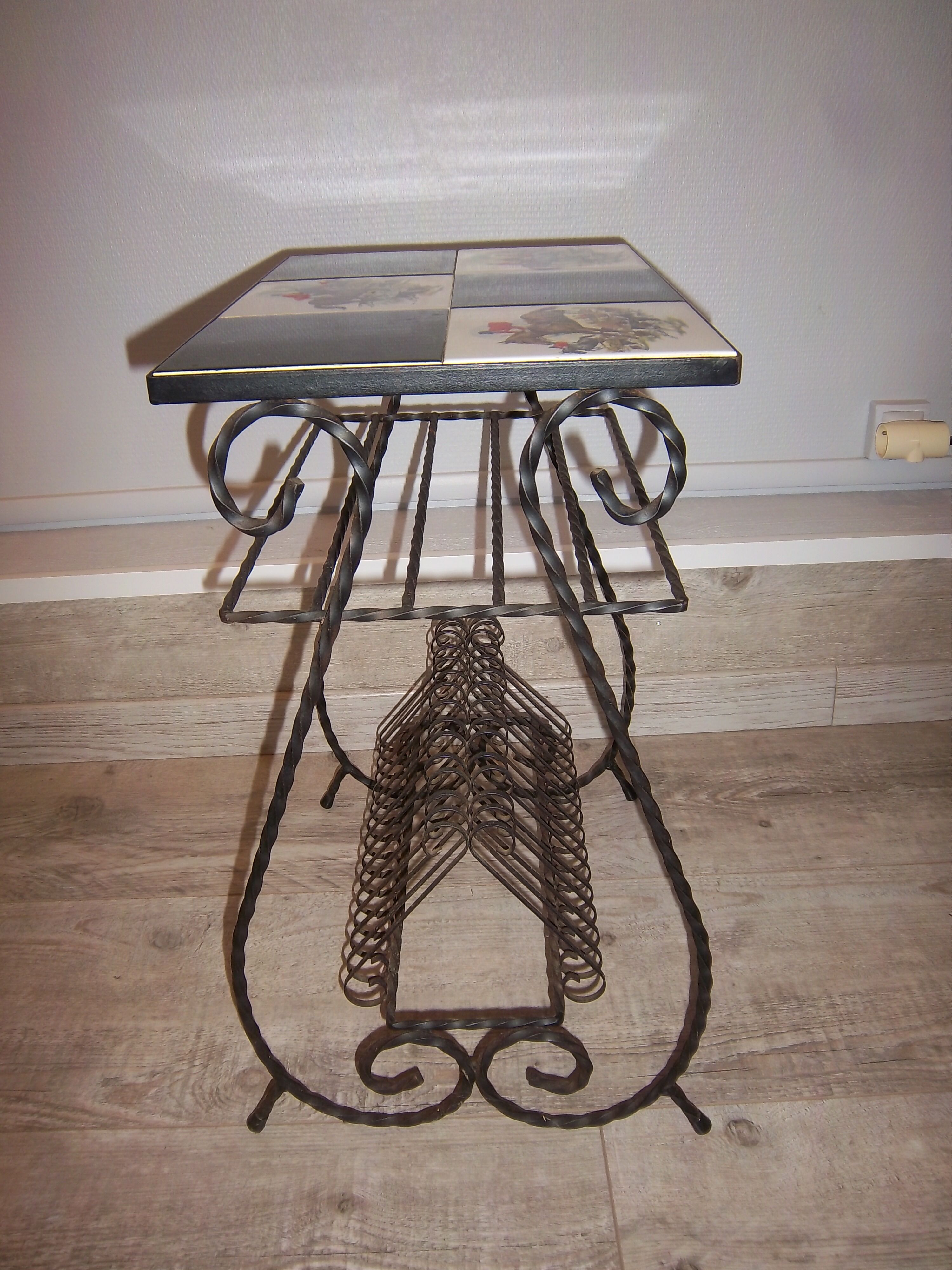 Table d'appoint de 1960 pour disques vinyl
