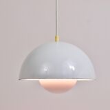 White Verner Panton flower pendant, Louis Poulsen, Denmark, 1969