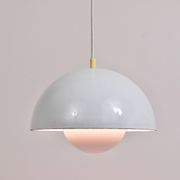 White Verner Panton flower pendant, Louis Poulsen, Denmark, 1969