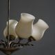 Brass and glass chandelier, Lisa Johansson-Pape for Stockmann, Finland, 1940s.