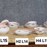 Tea service in porcelain, dated from the late 19th century.