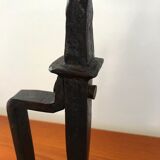 Wrought iron candlesticks brutalist art 70s
