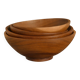 Bols en bois d'acacia faits à la main, ensemble de 4