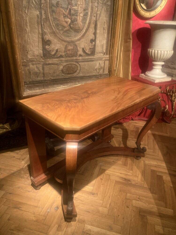 Art Nouveau Italian Wooden Console Table