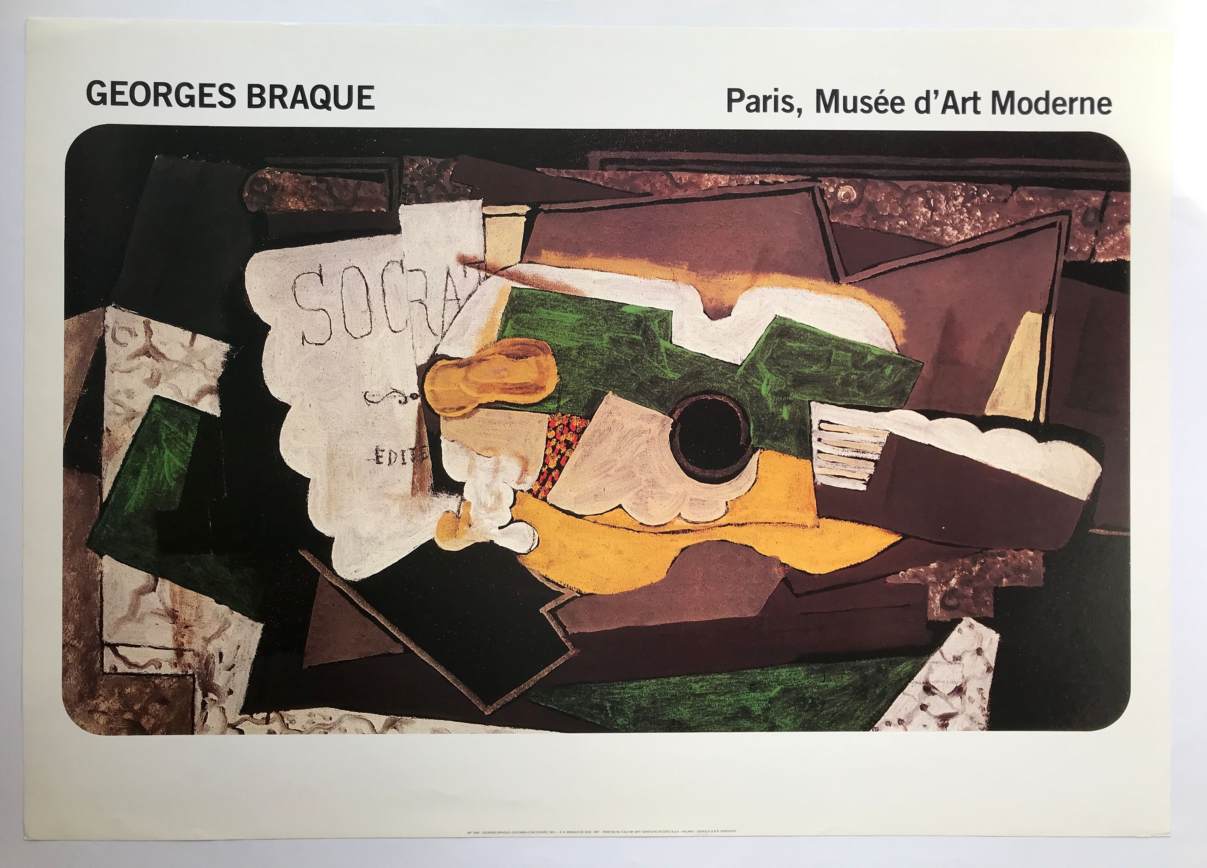 Vintage poster by Georges BRAQUE, Museum of Modern Art, 1987