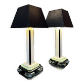 Modernist Art Deco lamps in opaline - 20th century lighting - Modern Design