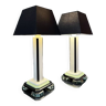 Lampes Art Déco moderniste en opaline - Luminaires XXe siècle - Design Moderne