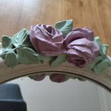 Antique mirror with roses