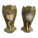 Vases en barbotine, paire, Art Nouveau, faïencerie DE BRUYN, signés, numéro