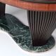 Vintage Dining Table by Vittorio Dassi with Opaline Glass Top and Marble Base