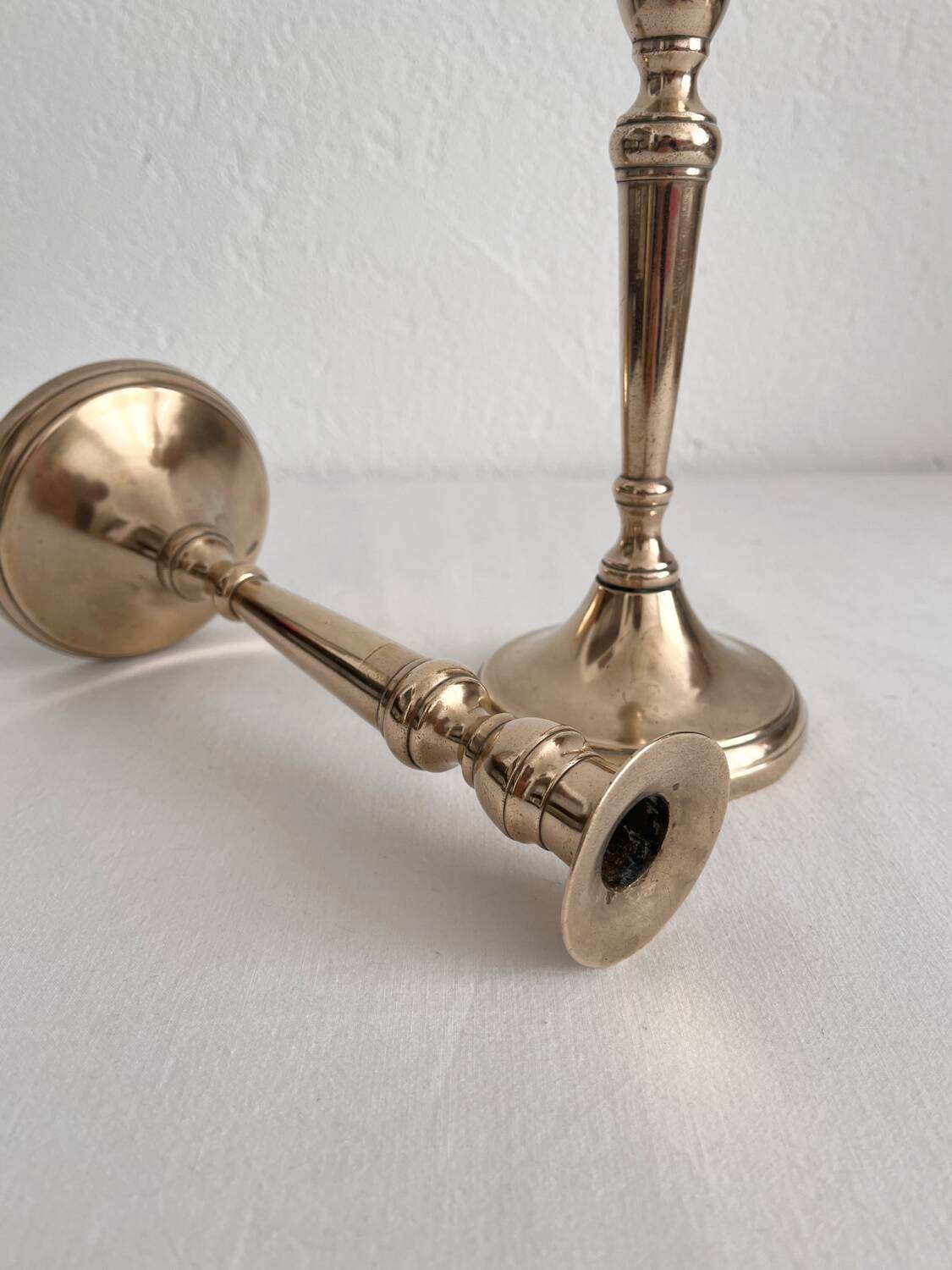 Antique candlesticks candlesticks baluster in brass copper