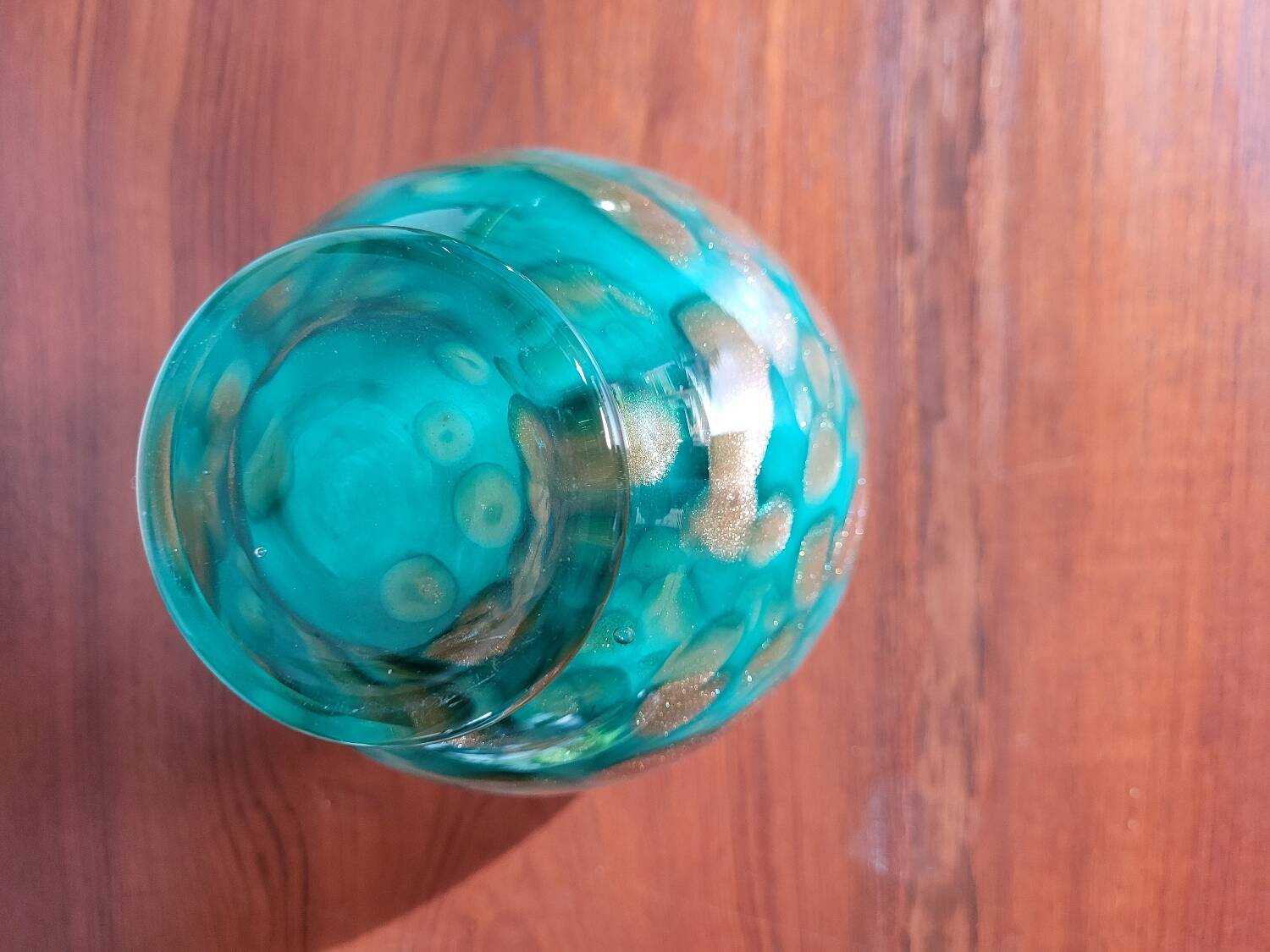 Vase La Rochère en verre et or