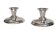 Pair of silver metal candlesticks