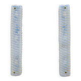 Modern Italian Murano Glass Iridescent Milk Wall Sconces, 80s