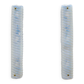 Appliques murales modernes en verre de Murano italien irisé au lait, années 80