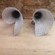 Pair of Old Brass Wall Lamp & Plexi Reflector 70s Vintage