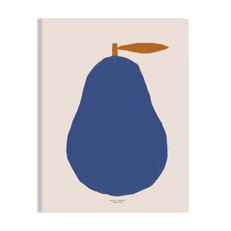 Minimalist blue pear wall poster 50cm*70cm