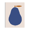 Minimalist blue pear wall poster 50cm*70cm