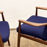 Two Mid-Century Modern Teak Armchairs by Hartmut Lohmeyer for Wilkhahn, 1950s