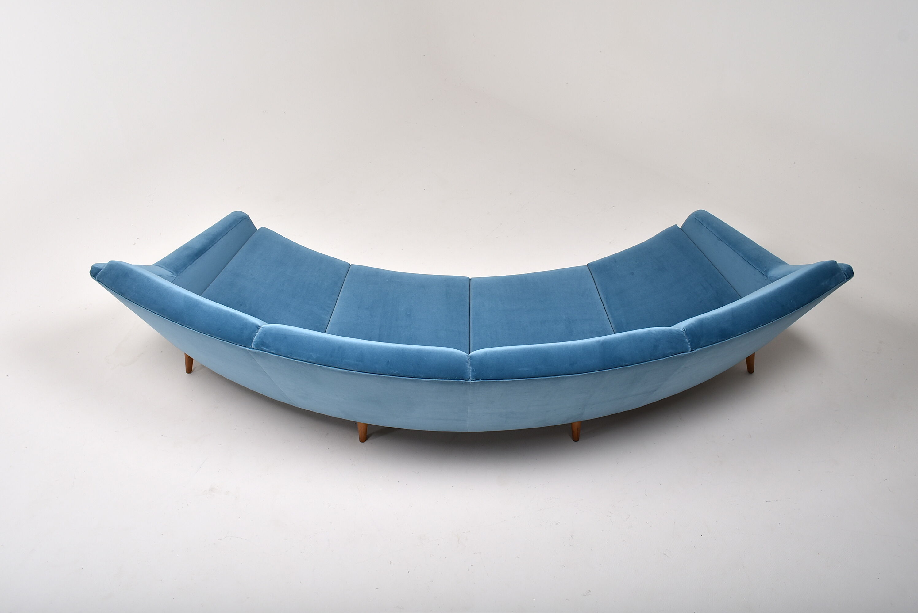 Curved Italian sofa 1950