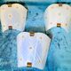 Three vintage wall lamps in perspex and brass Rockabilly style, France 50's