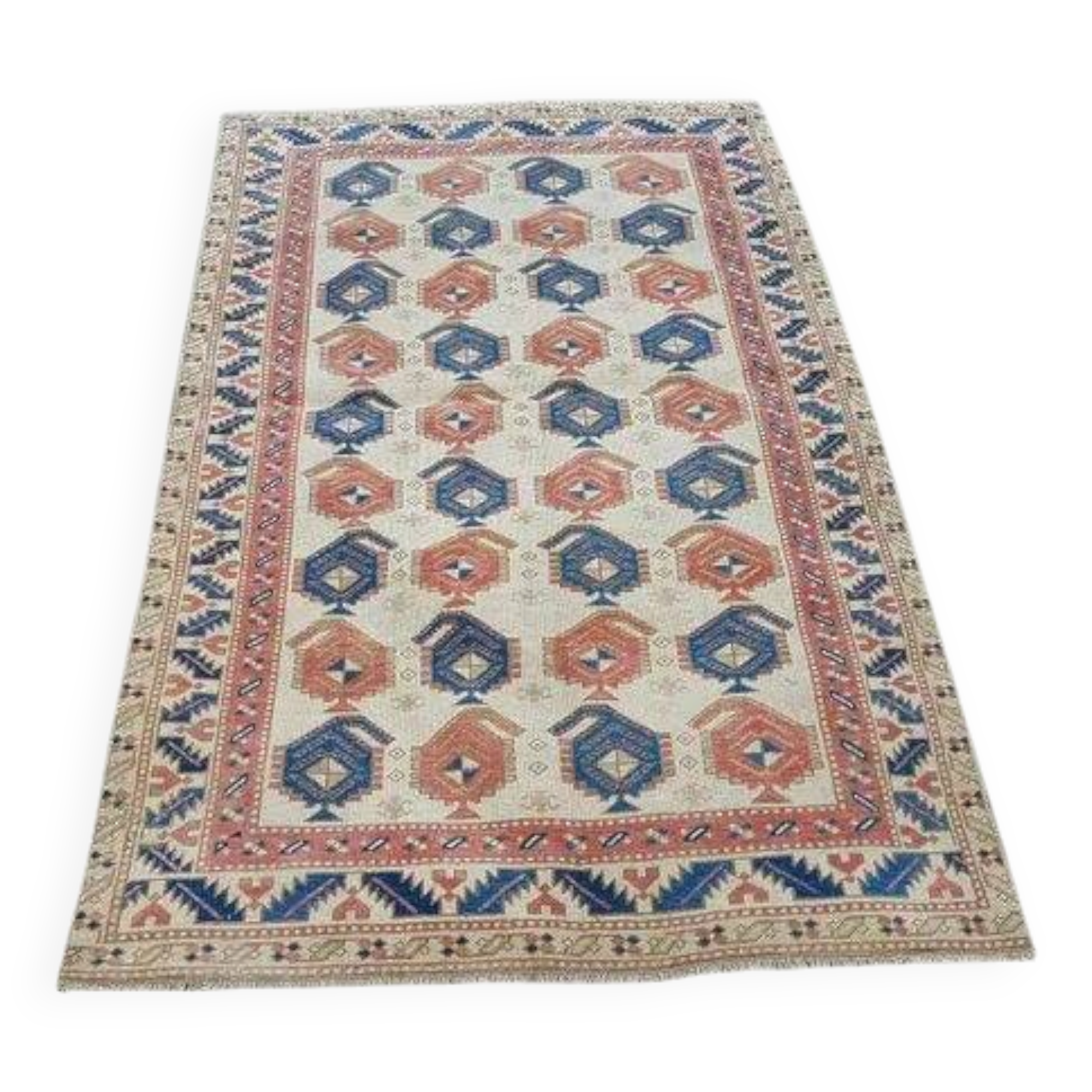 Vintage Turkish handmade rug 110x177 cm