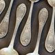 Vintage elegance: Set of 8 small silver-plated metal spoons – Ref 26