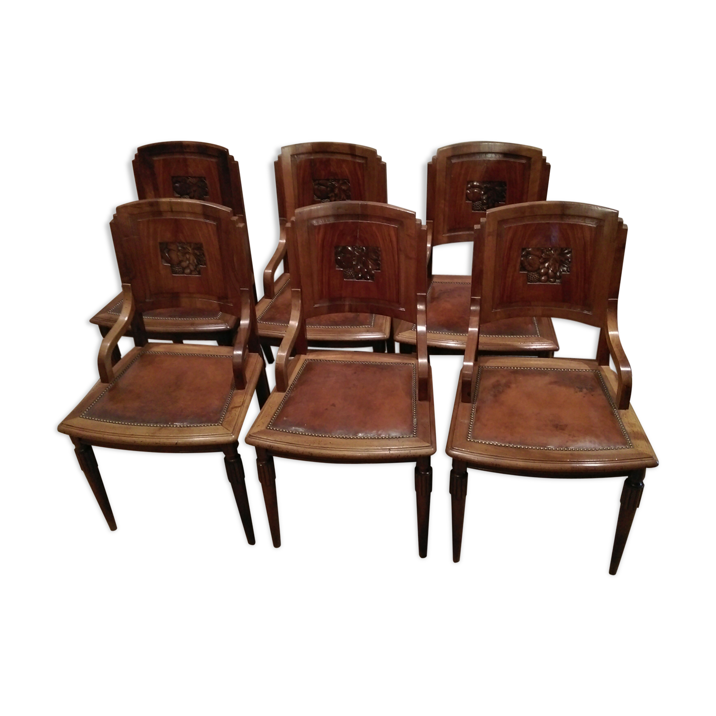 Chairs Art Deco 1925 Walnut